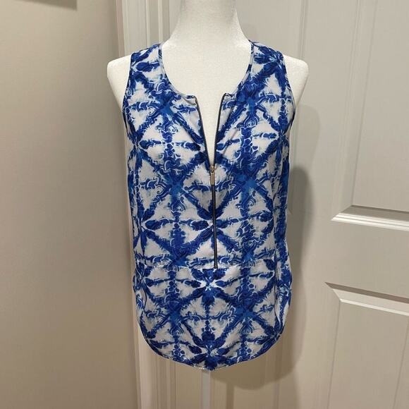 EUC Michael Kors Blue Sleeveless Top- Small - Picture 1 of 6